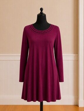 Charlie Paige Purple Long Sleeve Tunic